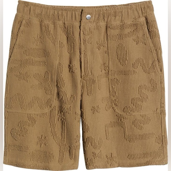 OAS Brown Cleo Textured Shorts in Medium - Picture 6 of 10